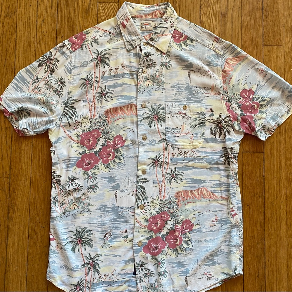 Faherty S/S Hawaiian print shirt
